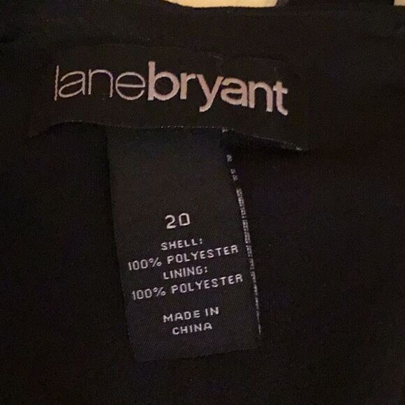 LANE BRYANT black dress with ruffled front, sleeveless, size 20 - Picture 12 of 13